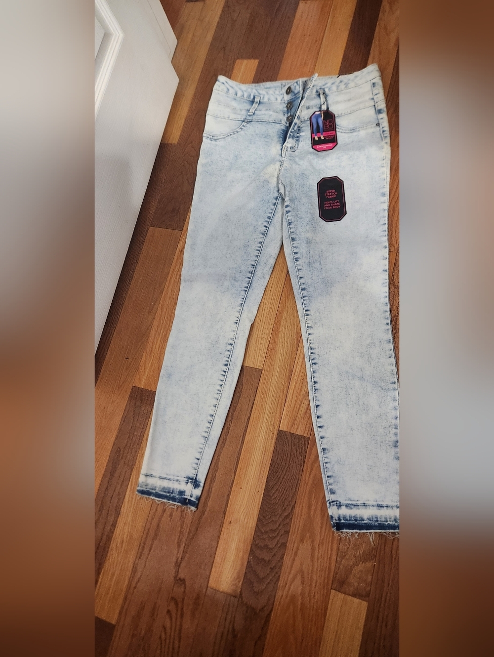 NOBO Acid Wash Light Blue Skinny Jeans